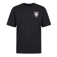 T-Shirt Loose schwarz Wappen weiss