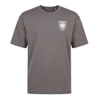T-Shirt Loose Anthrazit Wappen weiss