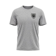 T-Shirt grau Wappen schwarz