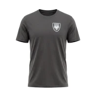 T-Shirt anthrazit Wappen weiss