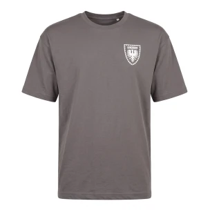 T-Shirt Loose Anthrazit Wappen weiss