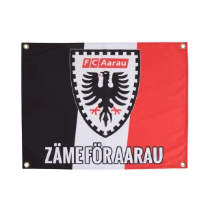 Flagge "Zeig Flagge för Aarau" Schwarz-Weiss-Rot