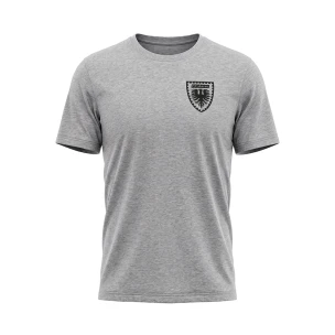 T-Shirt grau Wappen schwarz