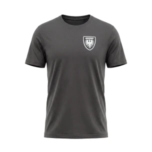 T-Shirt anthrazit Wappen weiss