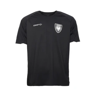 Polyester Shirt schwarz Wappen weiss