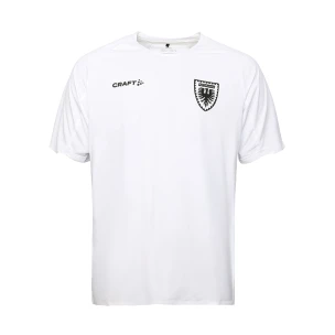 Polyester Shirt weiss Wappen schwarz